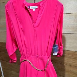 Jennifer Lopez Electric Pink dressy romper